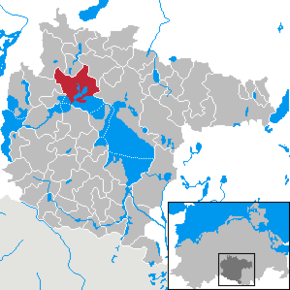 Poziția Jabel pe harta districtului Müritz