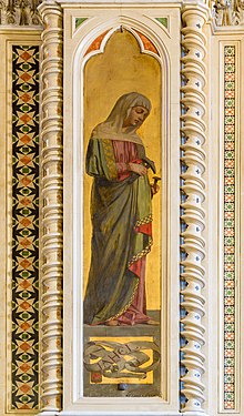 Dipinto di Giaele/Jahel a firma di Cesare Bertolotti nel Santuario di Santa Maria delle Grazie (Brescia)