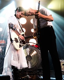 Zauner and her husband Peter Bradley performing live together at the Neptune Theatre in Seattle, 2021