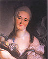 Portrait de Marina Ossipovna Zakrevskaïa (1741-1800), épouse du prince L.A. Narychkine (1733-1799), figurant la terre