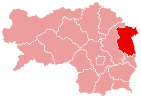 Poziția localității Districtul Hartberg