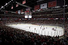 Men's ice hockey game in the Kohl Center Kohl Center hockey.jpg