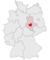 Tyskland, beliggenhed af Salzlandkreis markeret