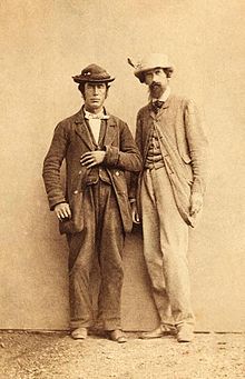 Melchior Anderegg (links) und Leslie Stephen (ca. 1870)