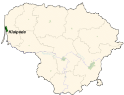 Location of Klaipėda