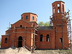 Відтворення Покровської церкви, при якій діяло Кредитове товариство (фото 2009)