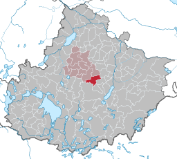 Läget för staden Mölln, Mecklenburg-Vorpommern i Landkreis Mecklenburgische Seenplatte