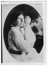 Narcissa Cox Vanderlip with a baby, circa 1920.