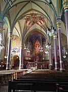 Interior of the Cathedral of the Madeleine in Salt Lake City, Utah in 2014