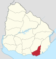 Lage des Verwaltungsbezirks Departamento Maldonado/Uruguay