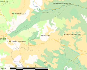 Poziția localității Le Rouret