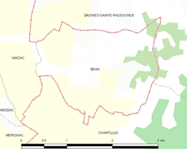 Mapa obce Bran
