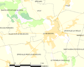 Poziția localității Le Neubourg