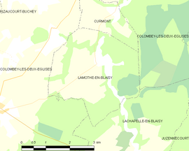 Mapa obce Lamothe-en-Blaisy