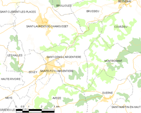 Poziția localității Saint-Genis-l'Argentière