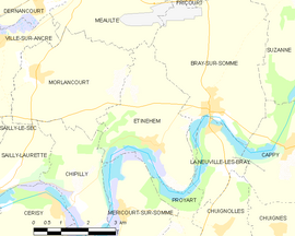 Mapa obce Étinehem