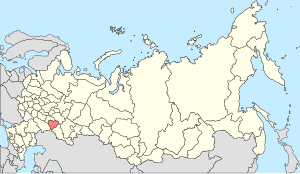 Самарська область на карті суб'єктів Російської Федерації