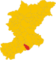 Collocatio finium municipii abrogati in Provincia Bellunensi.