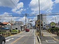 美合駅の踏切