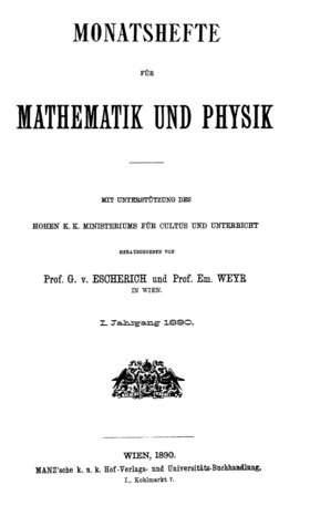 Image illustrative de l’article Monatshefte für Mathematik