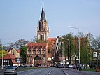 Blick auf Stargarder Tor und Neubrandenburger Konzertkirche