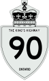 King's Highway 90 marker