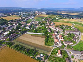 Aerial view of Perly-Certoux in 2016