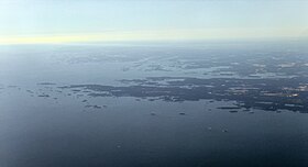 Vue aérienne de la péninsule de Porkkala.