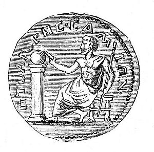 Pythagoras, depicted on a 3rd-century coin