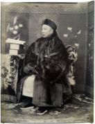 Qing nobleman in winter coat, 1860s