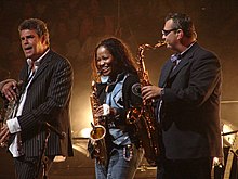 Марк Ривера, Талиферо и Карл Фишер из группы Билли Джоэла в мае 2007 г.