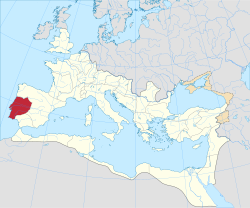 Lusitanian provinssin alue vuonna 125.