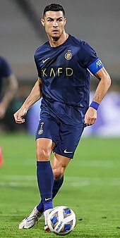 Ronaldo with Al-Nassr in a AFC Champions League match against Persepolis in September 2023 RonaldoAl-Nassr23.jpg