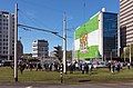 Rotterdam, het Hofplein vlak voor het einde van de kampioenswedstrijd