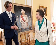 HRH Princess Anne fronted a ceremony at the Norwegain Ambassador's Residence in London where the Special Forces Club donated Kolby's portrait of Queen Elizabeth II to the Norwegian Ministry of Foreign Affairs on 22 March 2022.