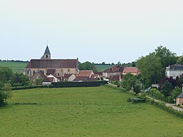 Gezicht op Sainte-Colombe-sur-Loing