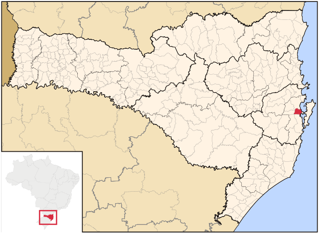 Localização de São José em Santa Catarina