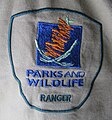 National Park Ranger under CALM Act 1984 shoulder badge for uniform shirt, 2013.