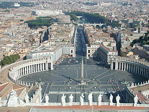 View over Rome from St. Peter's Basilica.