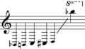 降B調巴塞單簧管的實際音域