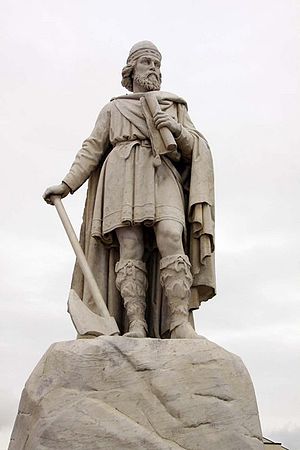 English: Statue of King Alfred in Wantage, England