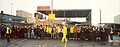 picket line during 1998 Australian waterfront dispute