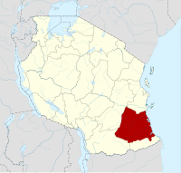 محل قرار گرفتن استان لیندی در نقشه تانزانیا