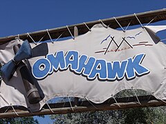 Enseigne de Tomahawk à Port Aventura