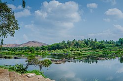 Merger of rivers near Srirangapatna