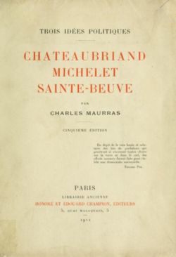Image illustrative de l’article Trois idées politiques : Chateaubriand, Michelet, Sainte-Beuve