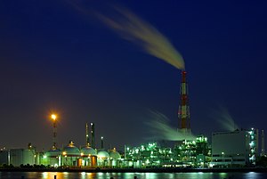 上野製薬四日市工場の夜景