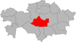 Ulıtav ilinin Kazakistan'daki konumu