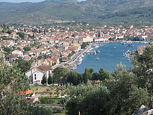 Vela Luka (Chorwacja) widok z wzgórz