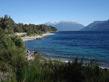 Vue du lac Traful.